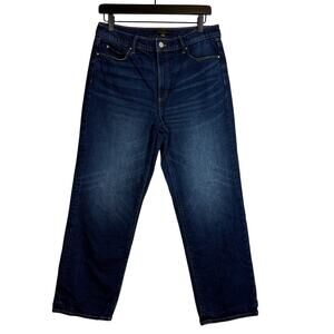 Ann Taylor The Straight Mid Rise Jeans Blue - 4